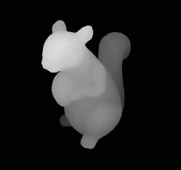 a depth map of the squirrel