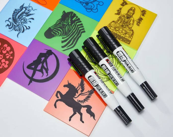 marker pen for acrylic engraving