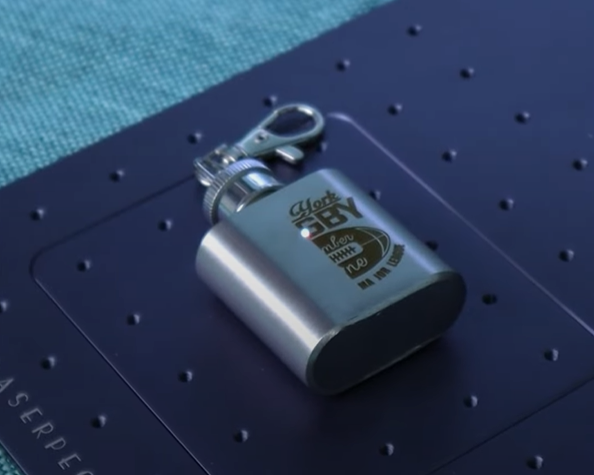 metal laser engraving on steel bottle