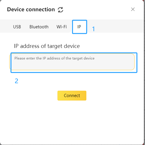 ip address for connection
