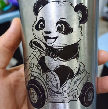 laser engraved stainless steel glask