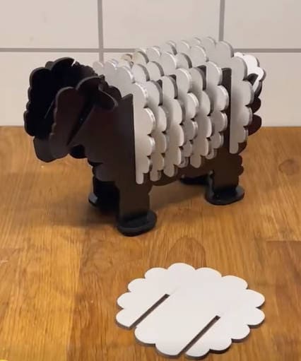 mdf coaster sheep