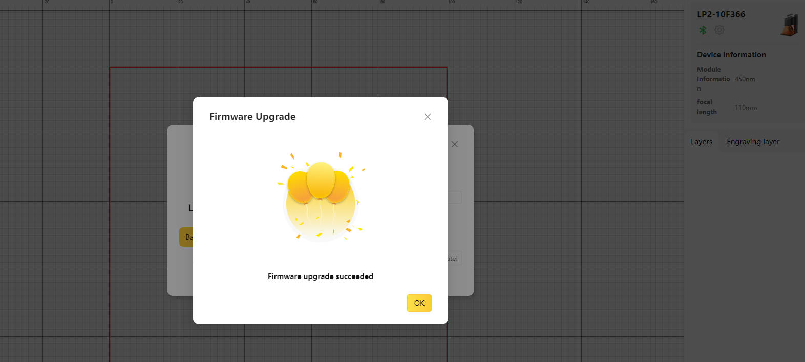 firmware upgrade succes