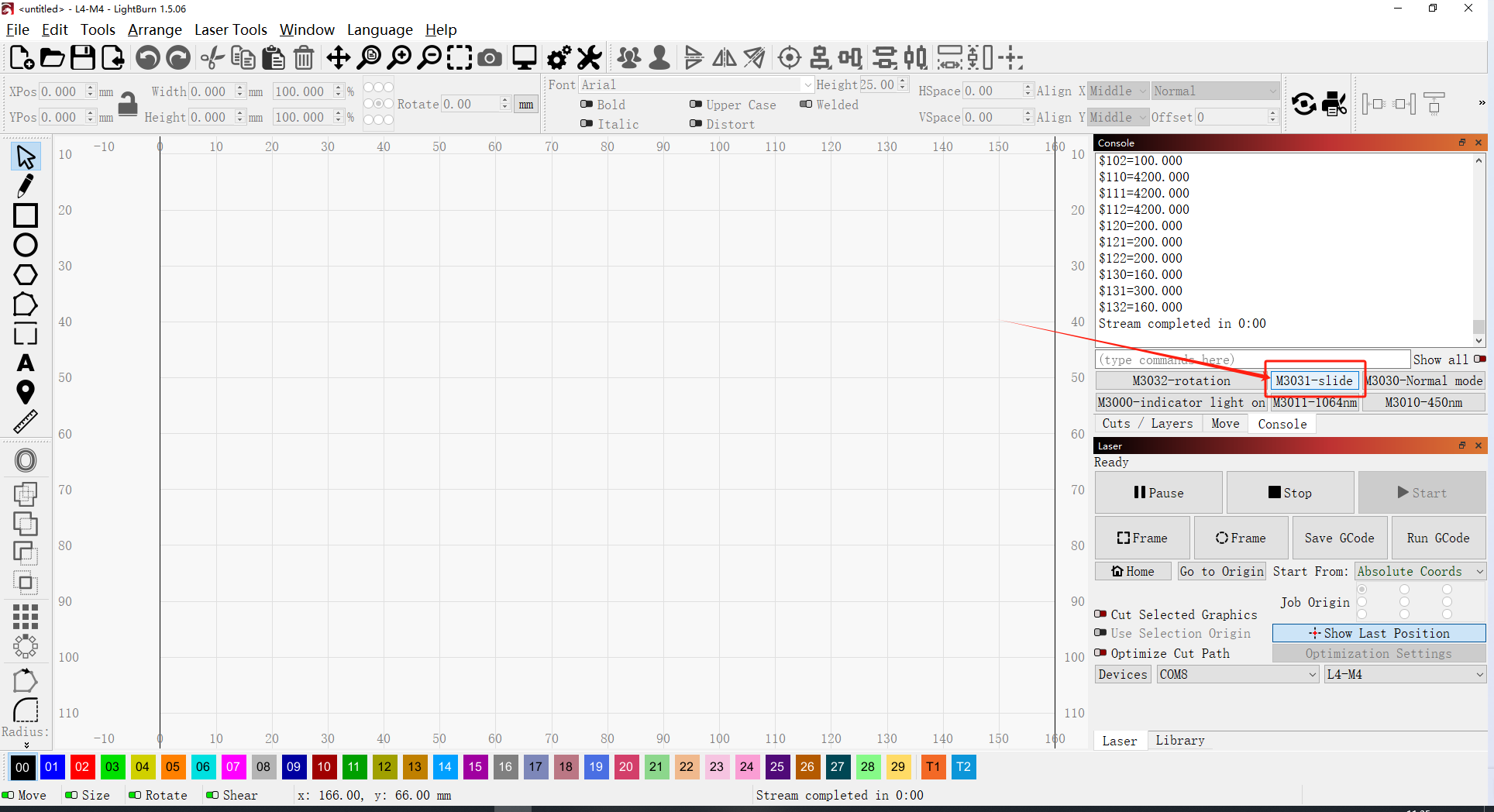 Slide Extension mode on LightBurn