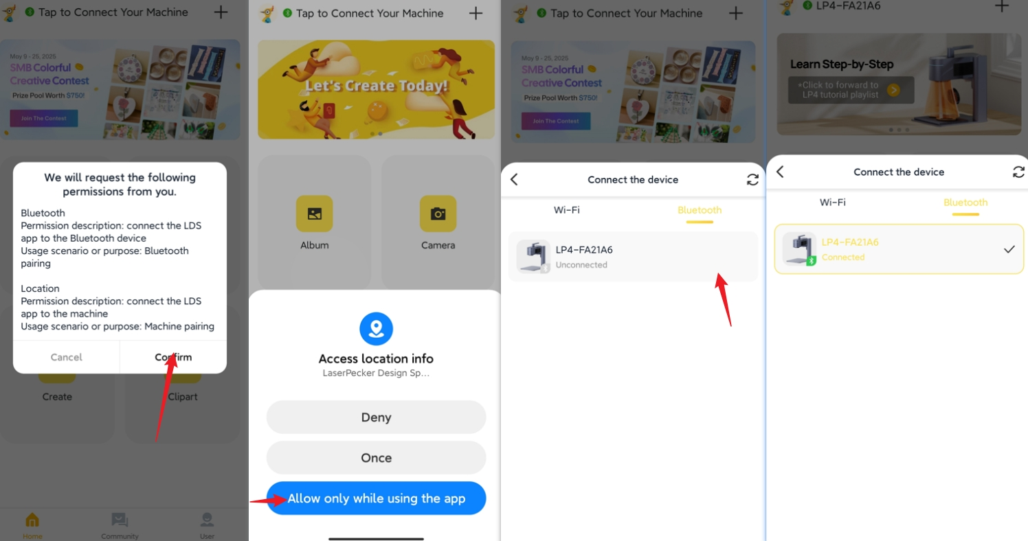 Android Bluetooth permission settings