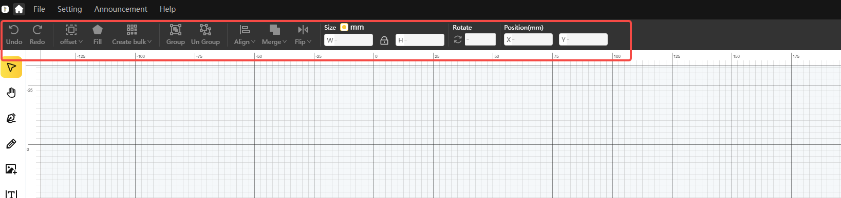 edit bar