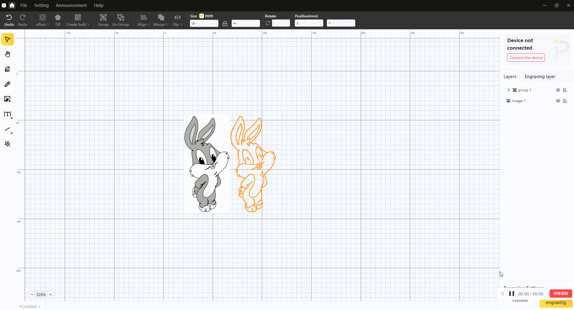 compare grayscale and tracing
