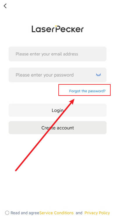 click forgot password