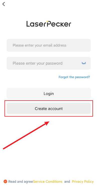 click create an account
