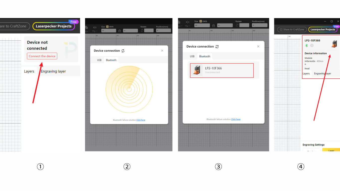 Connexion Bluetooth dans LDS