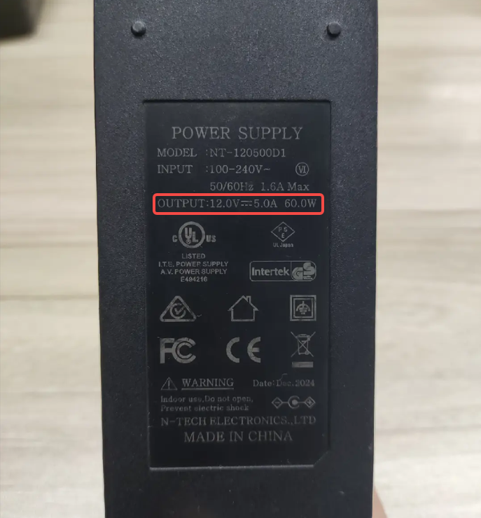Verify power adapter specifications