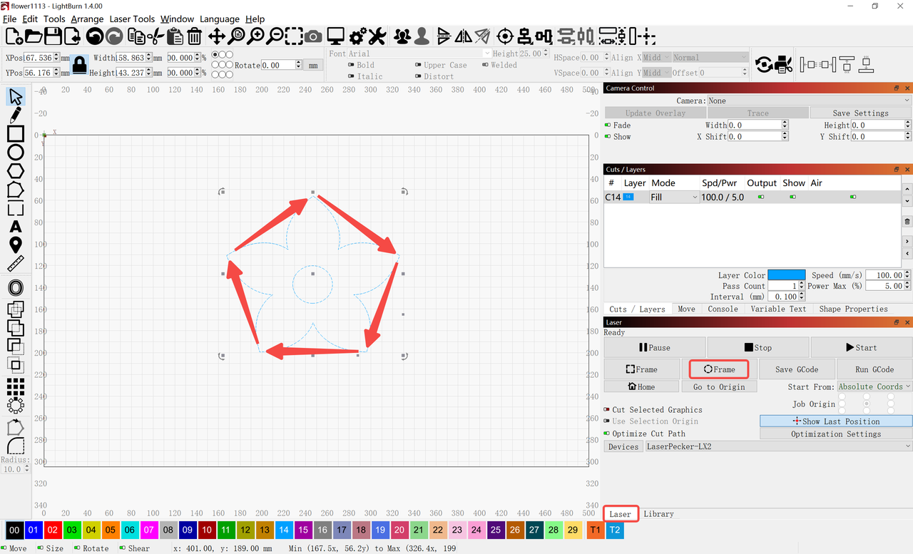 LightBurnを使用したLX2の操作方法 – LaserPeckerサポートセンター