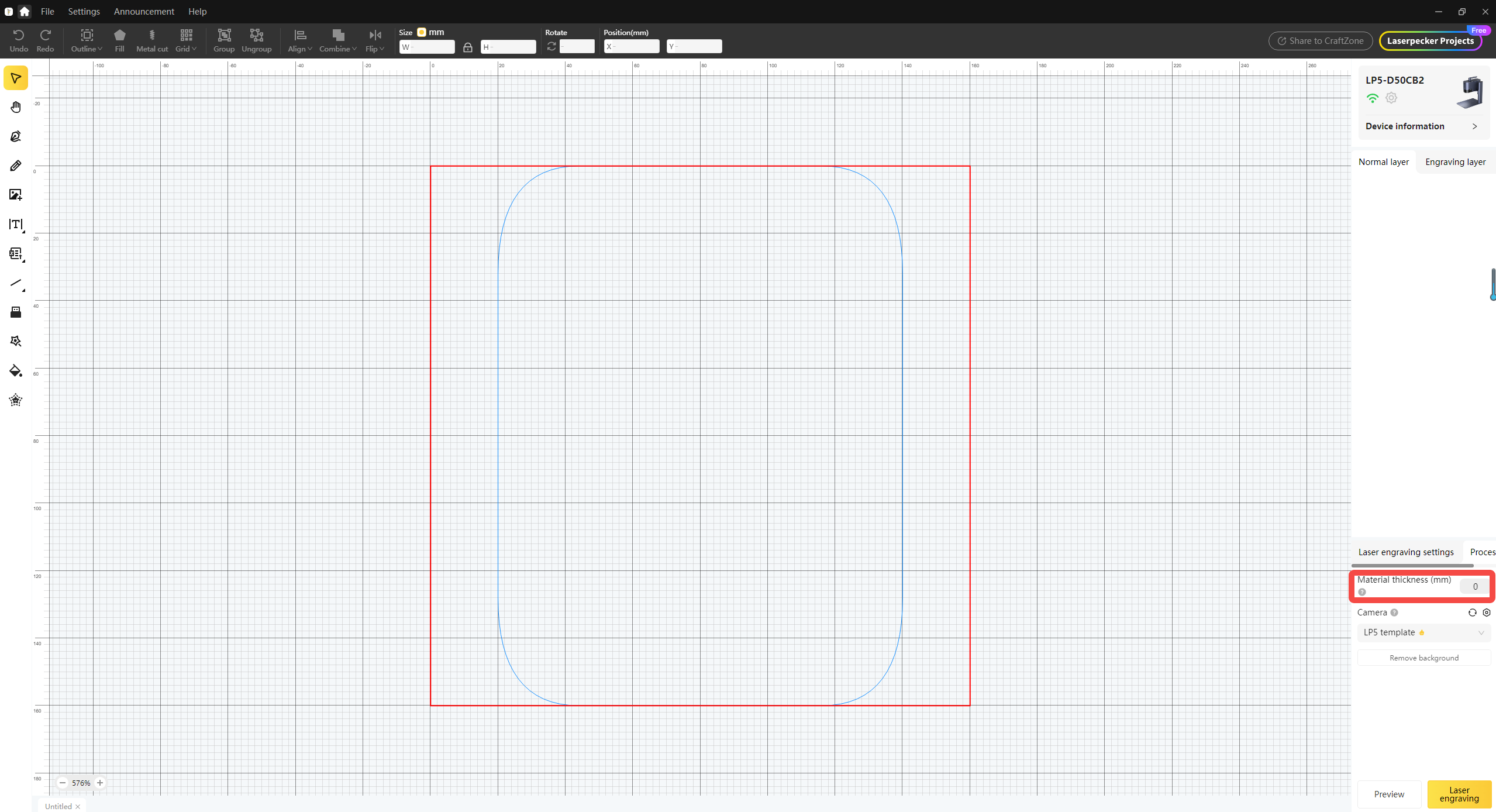 pc material thickness