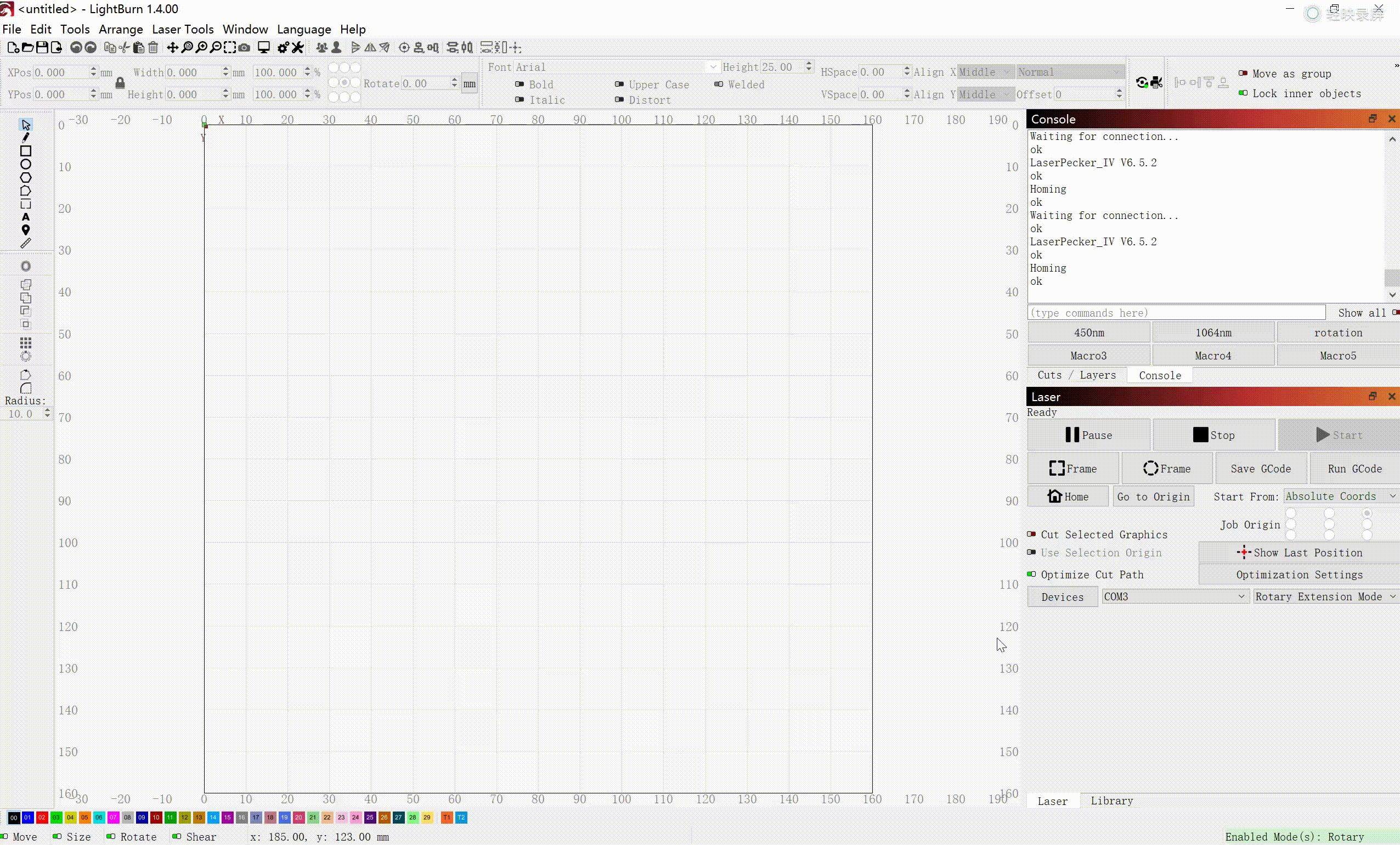 set up rotary extension mode 3