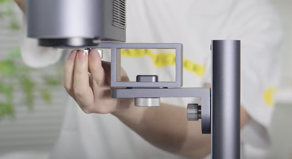 align the riser accessory with the connecting bolt of Riser accessory