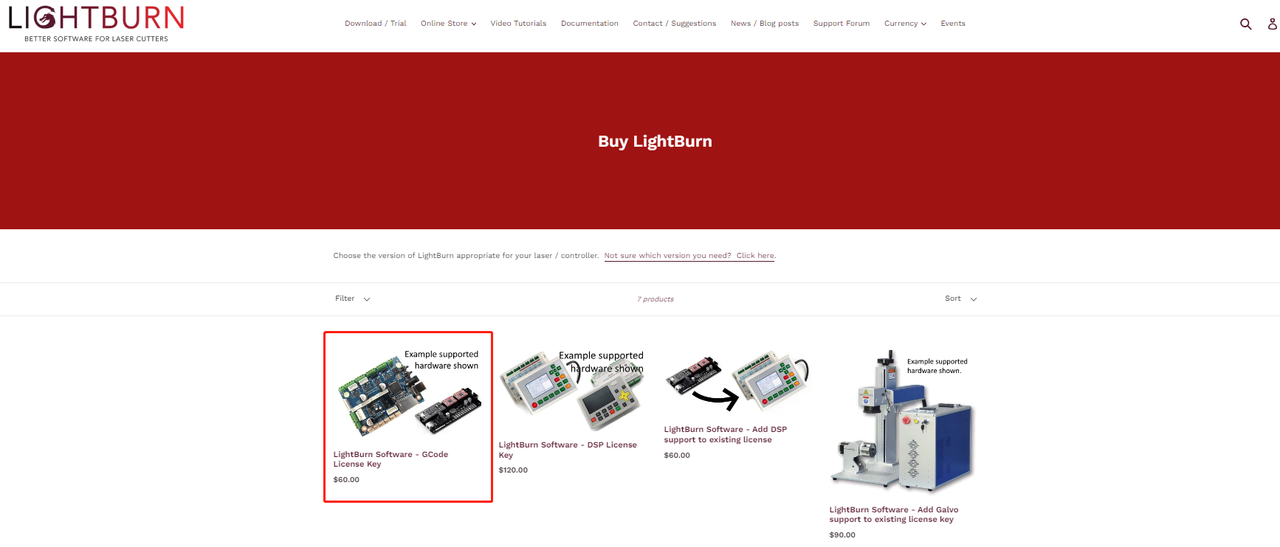 LightBurn and GCode license key